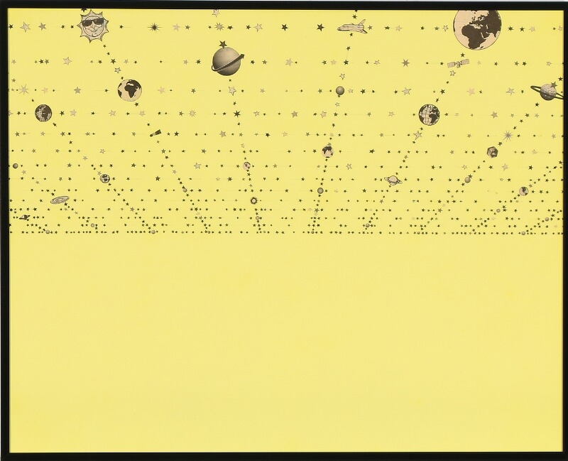 Artwork by Tommy Støckel, “Landscapes (Trees)” and “Space”, Made of Collage on paper