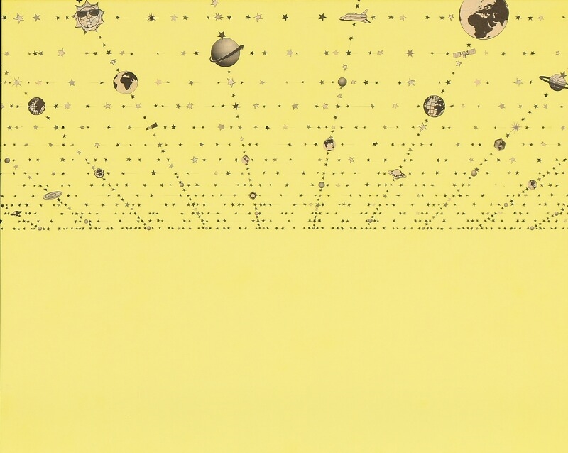 Artwork by Tommy Støckel, “Landscapes (Trees)” and “Space”, Made of Collage on paper