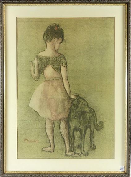 Pablo Picasso | Little Girl and Dog (1905) | MutualArt