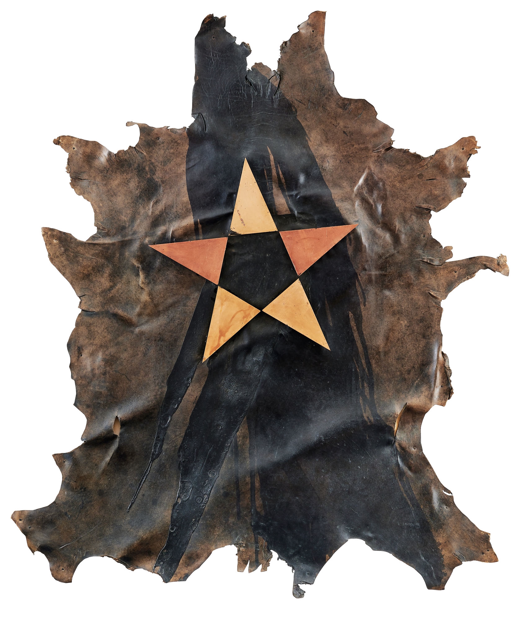 Artwork by Gilberto Zorio, Stella di rame, Made of COPPER ON LEATHER