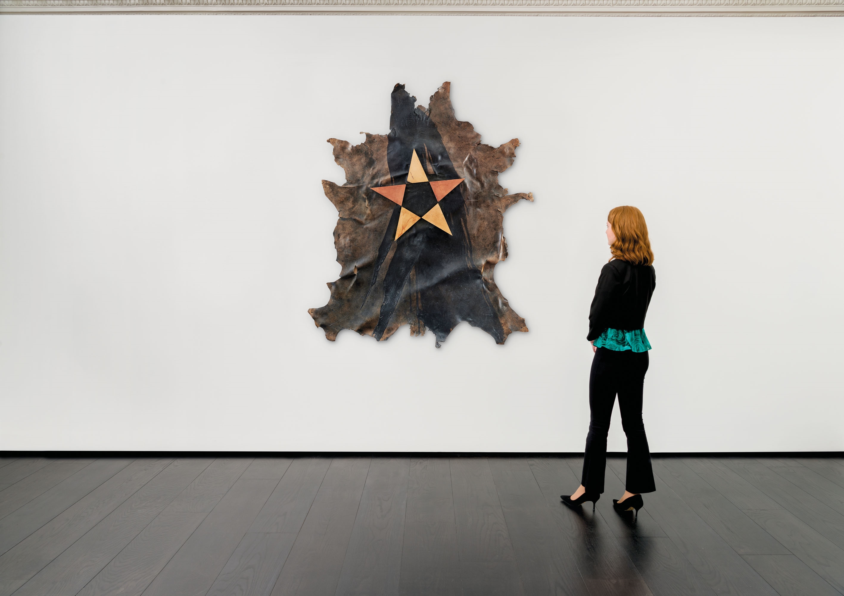 Artwork by Gilberto Zorio, Stella di rame, Made of COPPER ON LEATHER