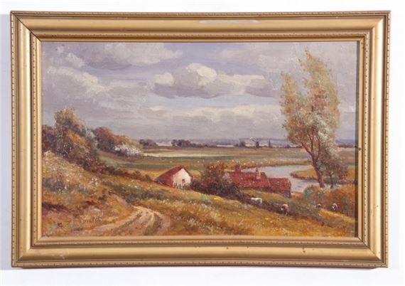 Sketch from Nature, Burgh Castle by Campbell A. Mellon