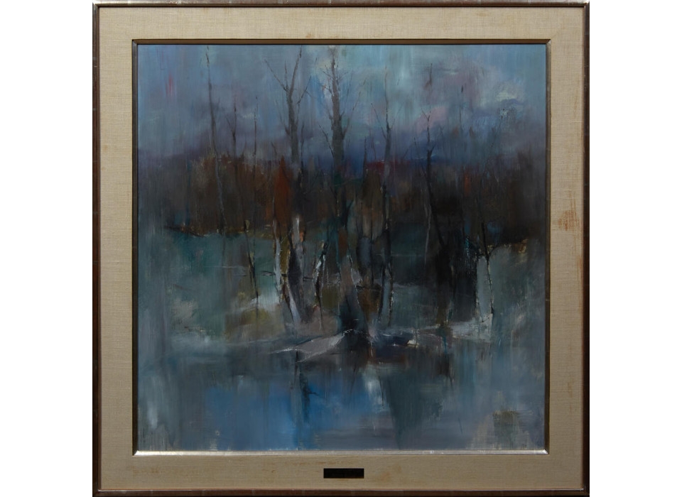 Artwork by Lainon Eglitis, Ground Hog Day, Made of oil on masonite