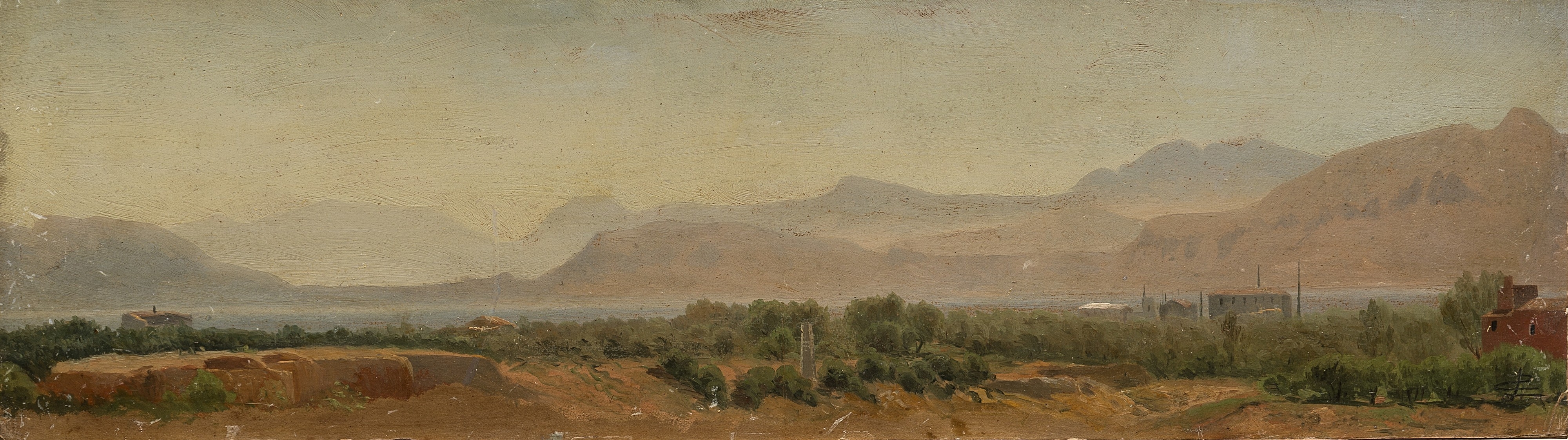 Artwork by Luigi Steffani, Paesaggios, Made of Oil on cardboard