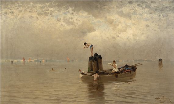 Sulla laguna by Luigi Steffani