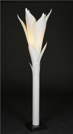 Lampadaire à socle quadrangulaire by Laurent Rougier, circa 1970