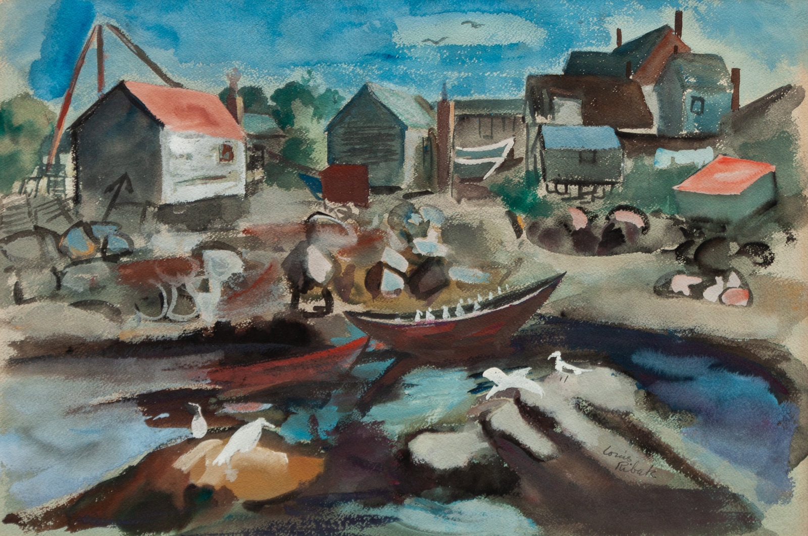 Louis Ribak | Untitled (Harbor Scene) | MutualArt