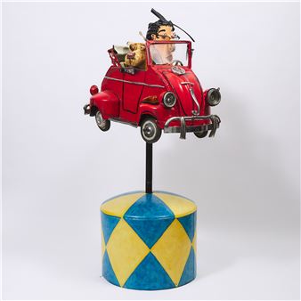 ROAD TRIP IN A RED BEETLE CONVERTIBLE - Brigitte Laurent