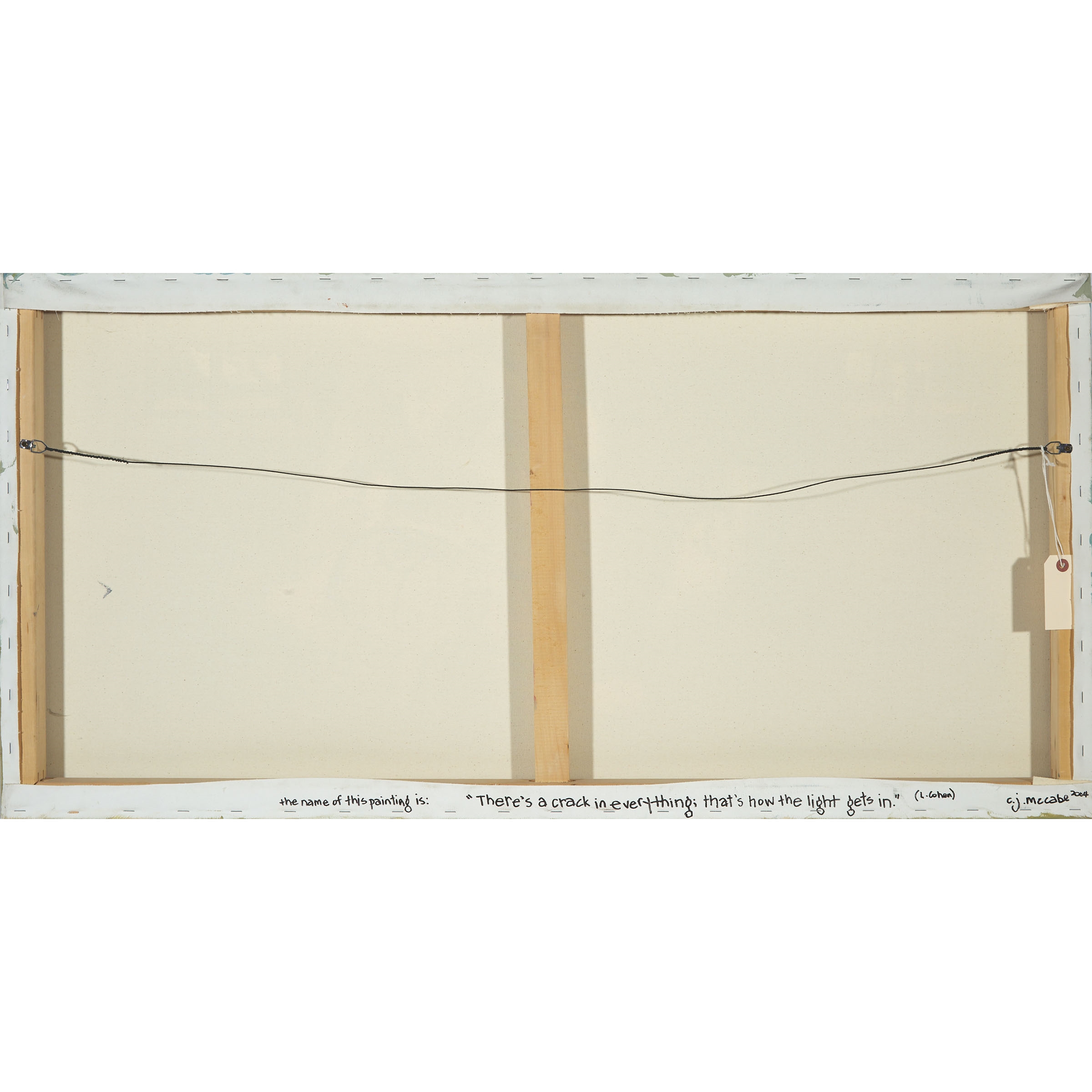 Artwork by Claudia Jean Mccabe, THERE'S A CRACK IN EVERYTHING, THAT'S HOW THE LIGHT GETS IN (L.COHEN), 2004, Made of acrylic on canvas