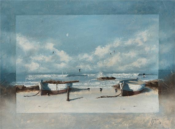 Barcas en la playa by Adolfo Sayago, 1994