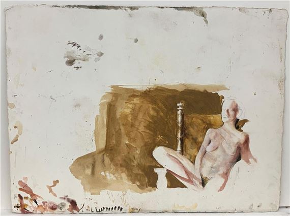 Figural sitting nude by Sebastian Upson