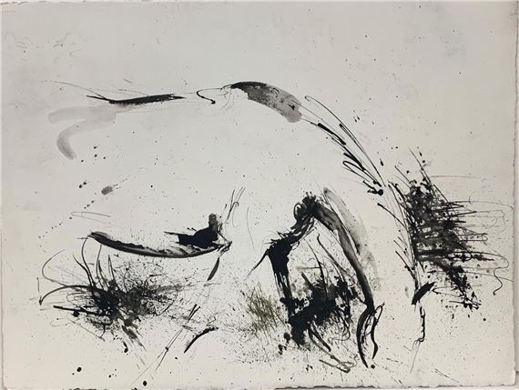 Outline of a horse with head bent down