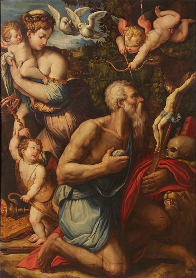 THE TEMPTATION OF SAINT JEROME by Giorgio Vasari