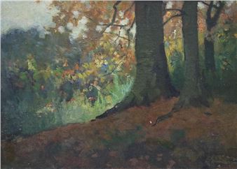 Herfstachtig boslandschap - Otto  Gustav Adolf Kriens