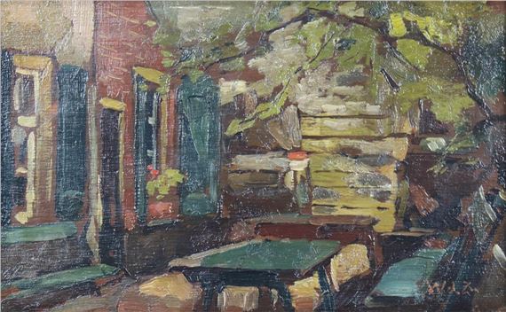 Binnenplaatsje by Wilhelmus Hendrikus Petrus Johannes de Zwart