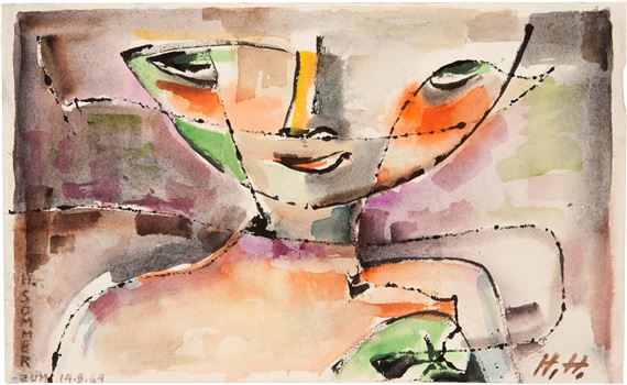Untitled (Frauenkopf) by Hannah Höch, 1964