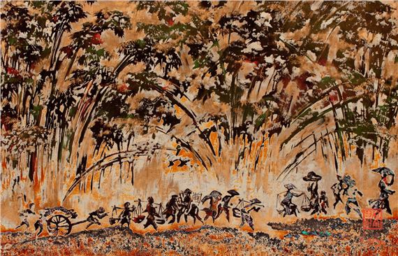 Retour du marché by Le Thy