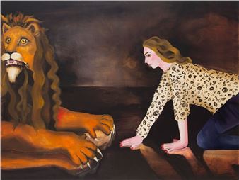 "Autoportret z lwem" - Karolina Jabłońska