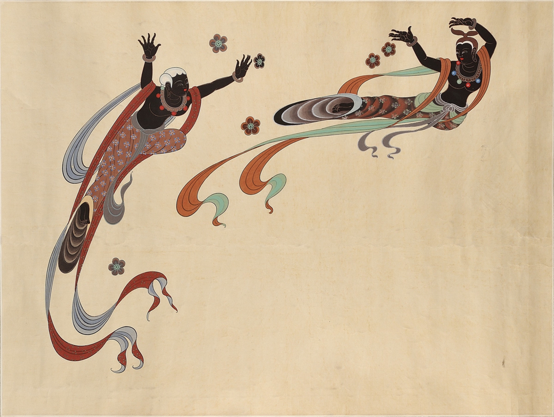DUNHUANG CAVE PAINTING by Chinese School, 20th Century, 1953