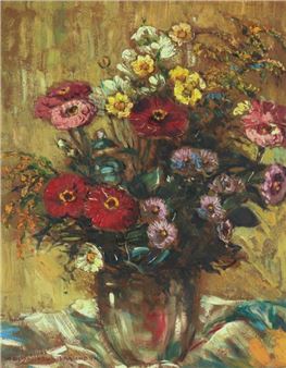 Cynie ve žlutém pozadí - Marta Rožánková-Drábková