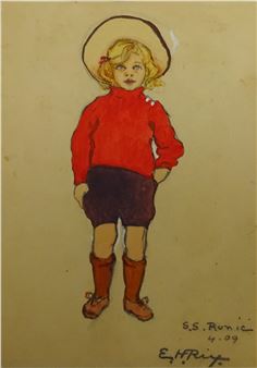 Various works: Girl in a Red Jumper - Emily Hilda Nicholas