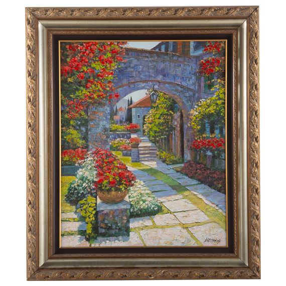 47W"x35H" VILLAGE HIDEAWAY by HOWARD BEHRENS FLORAL GALLERY  CHOICES of CANVAS