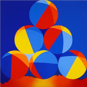 Composition with beach balls - Per Arnoldi