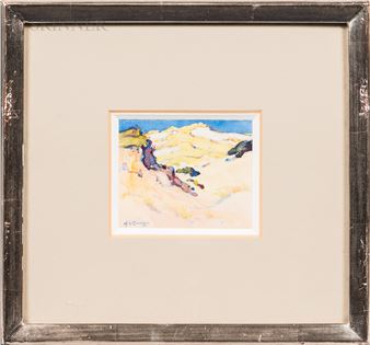 Two Watercolors of Provincetown: Afternoon Shadows
Dunes Near Peaked Hill Bar - May Austin Claus