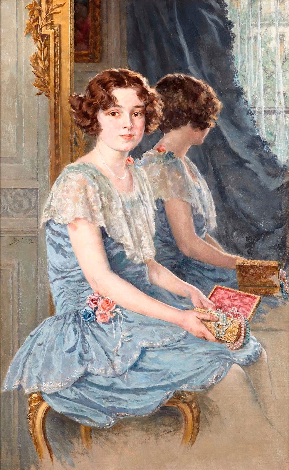 Jeune fille au miroir by Walter MacEwen