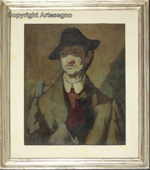 Uomo con pipa by Toffolo Anzil, 1941
