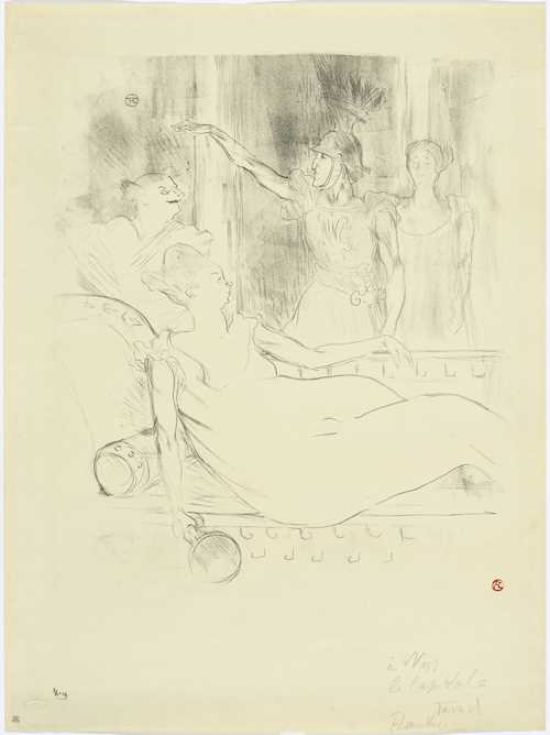 Madame Simon-Girard, Brasseur et Guy, dans la Belle Hélène by Henri de Toulouse-Lautrec, 1900