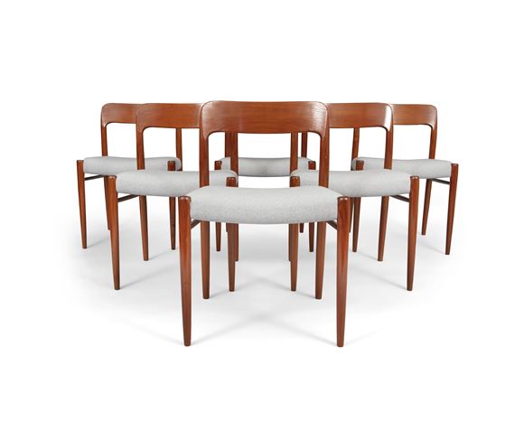 Model 75 Danish Chairs, Niels Moller Dining Chairs 75 Inch