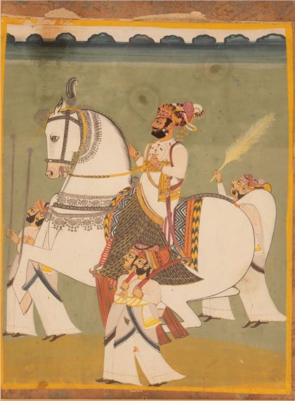 SULTAN ON HORSE by Persian School, 19th Century