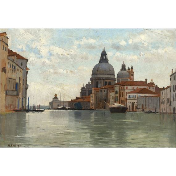 Santa Maria della Salute in Venedig by Louis-Auguste Veillon