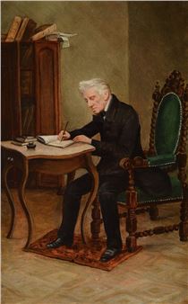 Grillparzer at his desk - Wilhelm Johann Bader