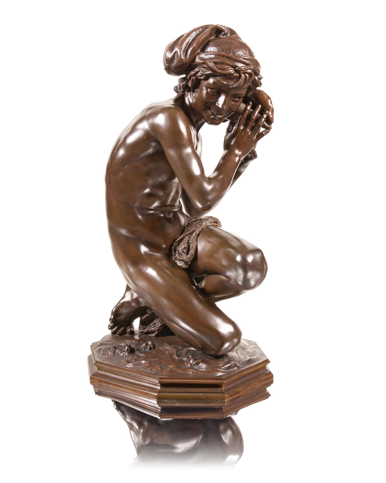 Jean-Baptiste Carpeaux | A bronze figure of Le Jeune pêcheur à la ...