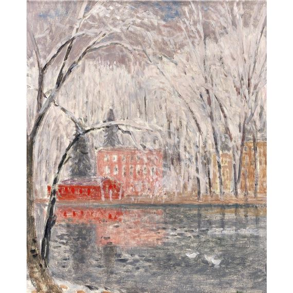 "An der Aare" by Leonhard Meisser, 1967