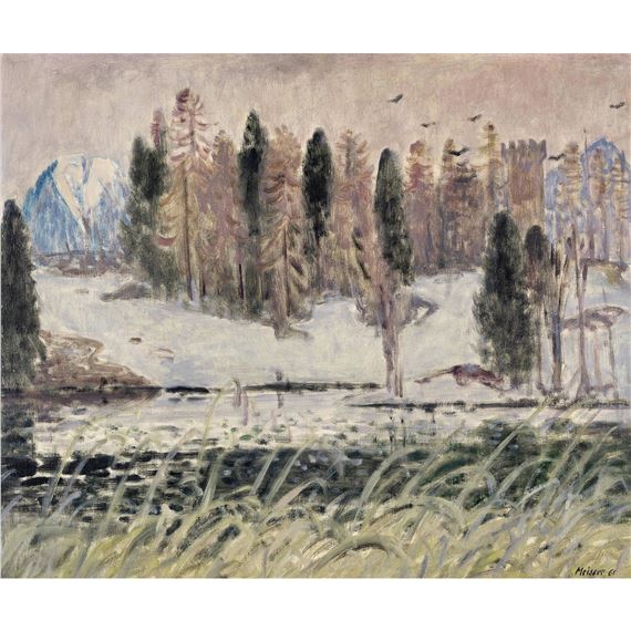 Winterlandschaft by Leonhard Meisser, 1961