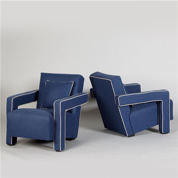 Two works: Utrecht Style Chair (2) by Gerrit Rietveld, 1936