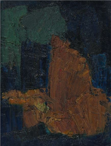 Komposition ocker-blau by Carl Walter Liner