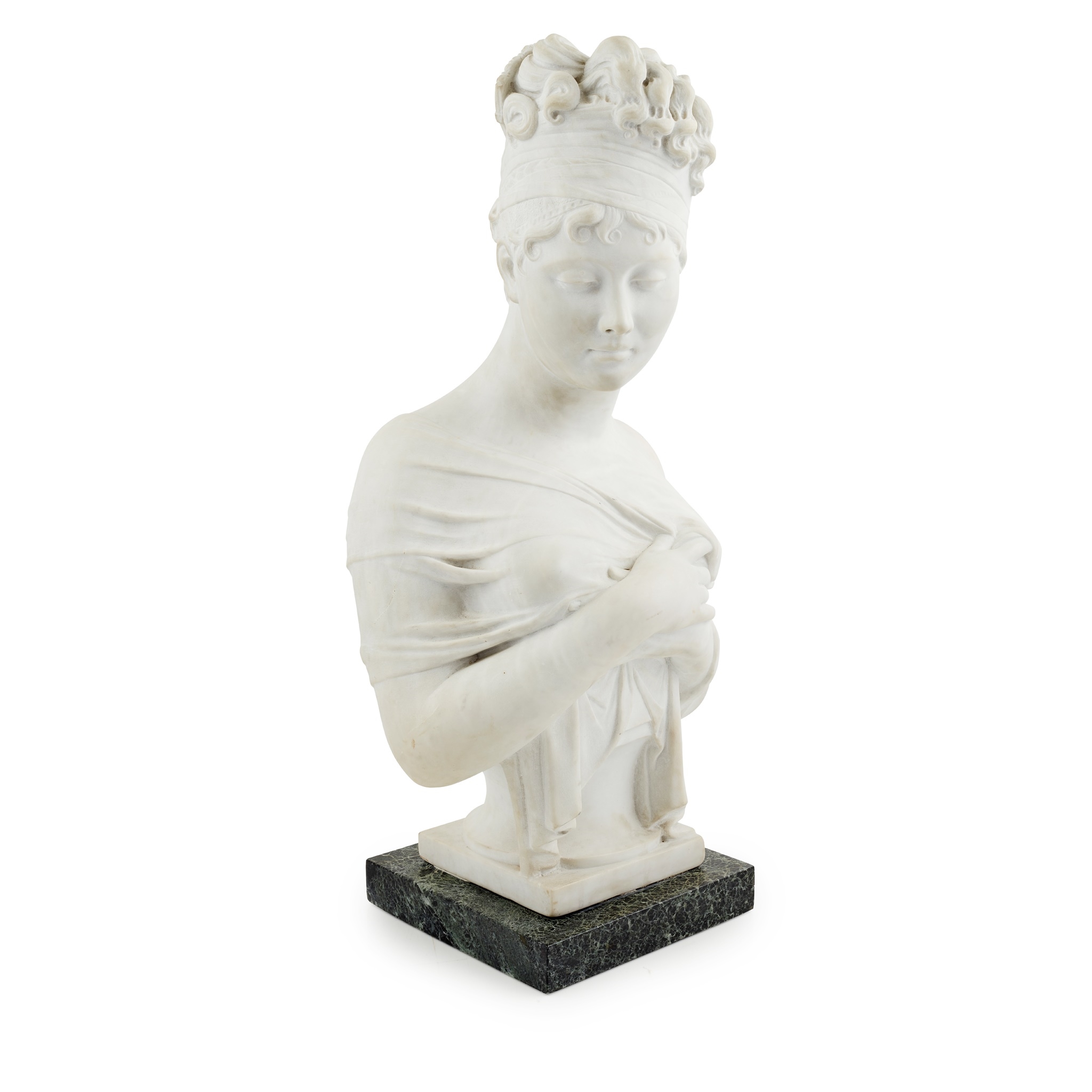 Joseph Chinard | WHITE MARBLE BUST OF MADAME RECAMIER, | MutualArt