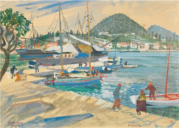 “Gravosa (Schiffe)”, 1924 by Oskar Laske, 1924