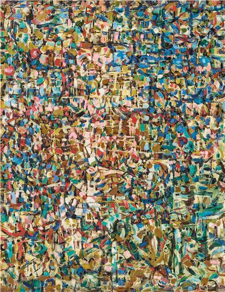 UNTITLED (NON-OBJECTIVE PAINTING) by Ralph Balson, 1954