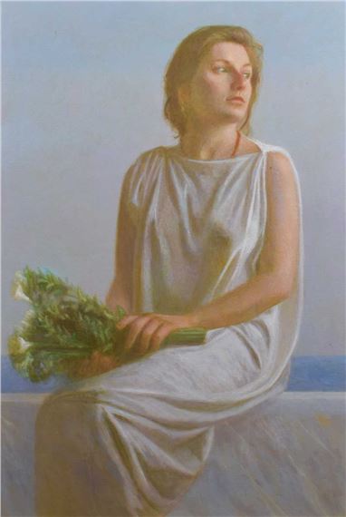 Female portrait by Rodolfo Meli