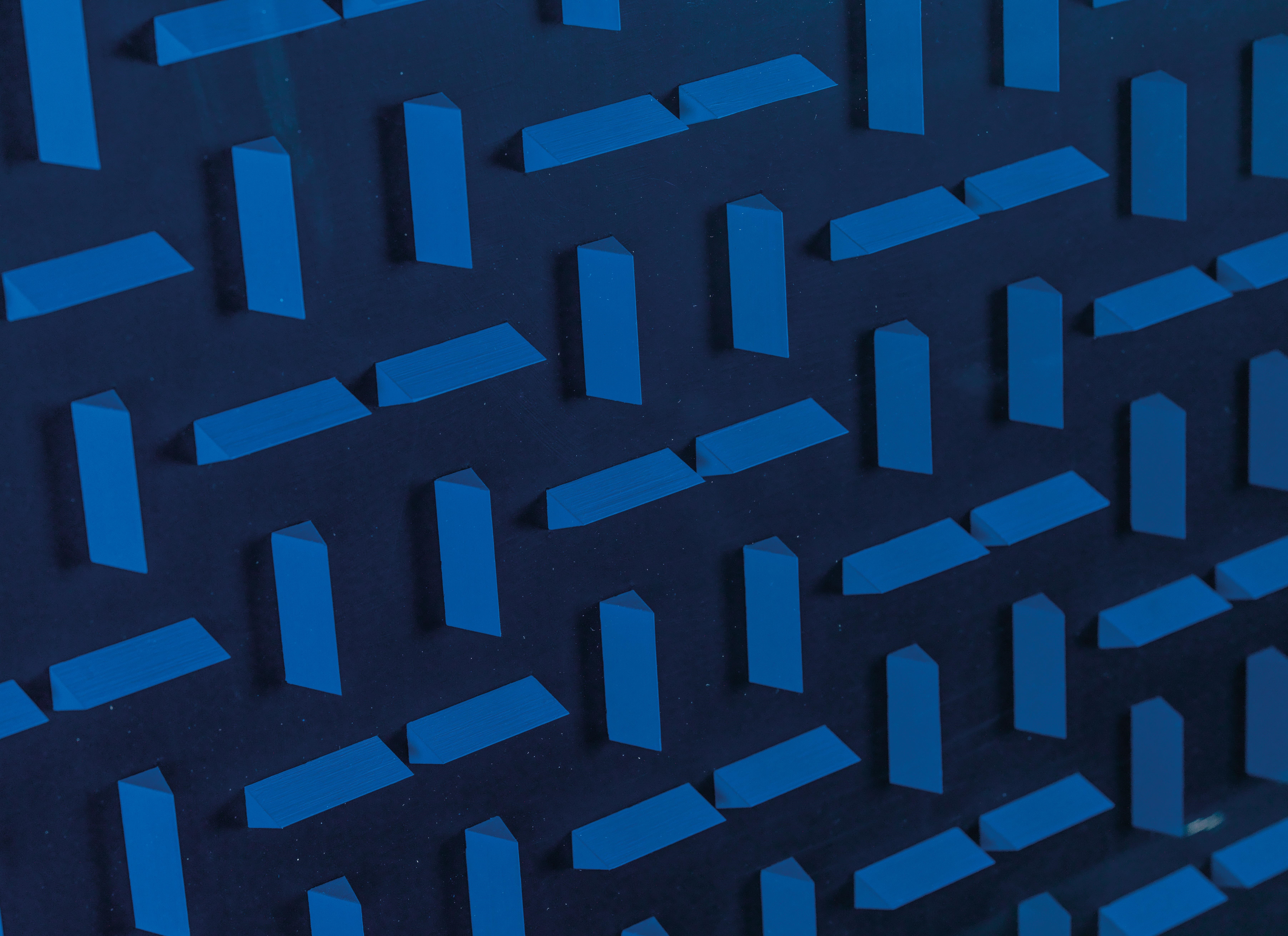 Artwork by Klaus Staudt, Blue Venture (WZ 1/857), Made of wood, acrylic, plexiglas