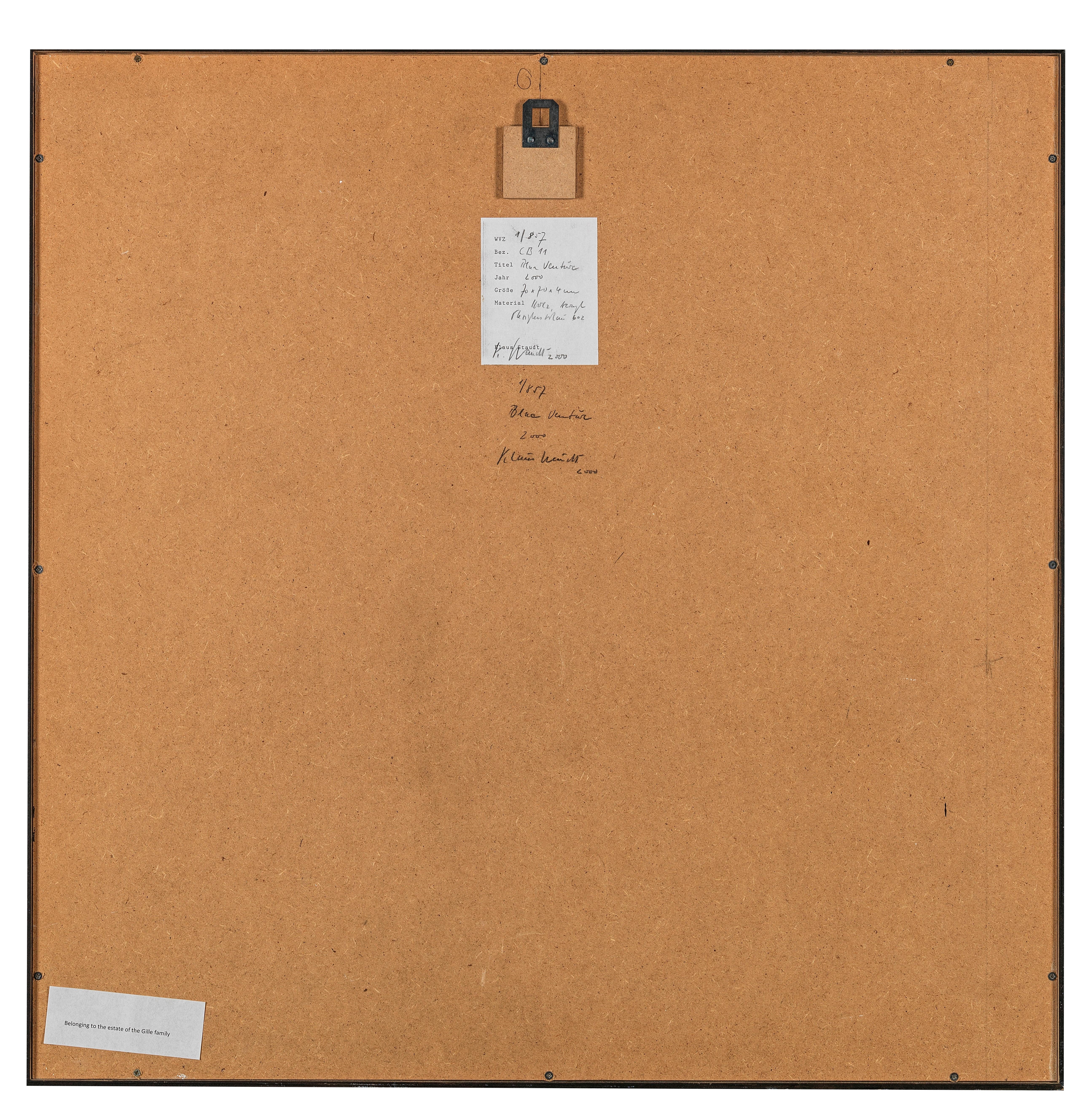 Artwork by Klaus Staudt, Blue Venture (WZ 1/857), Made of wood, acrylic, plexiglas