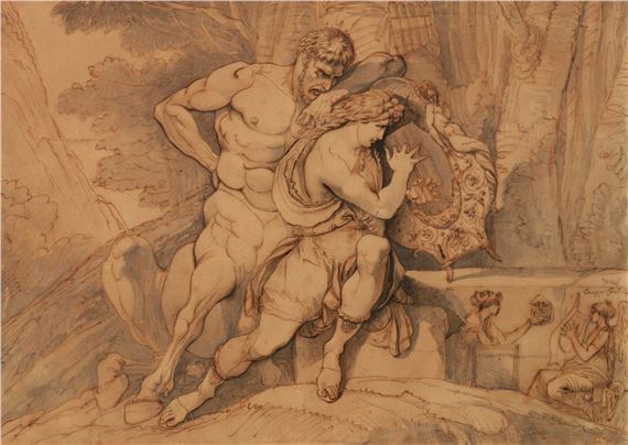 THE EDUCATION OF ACHILLES BY CHIRON by Giuseppe Cades