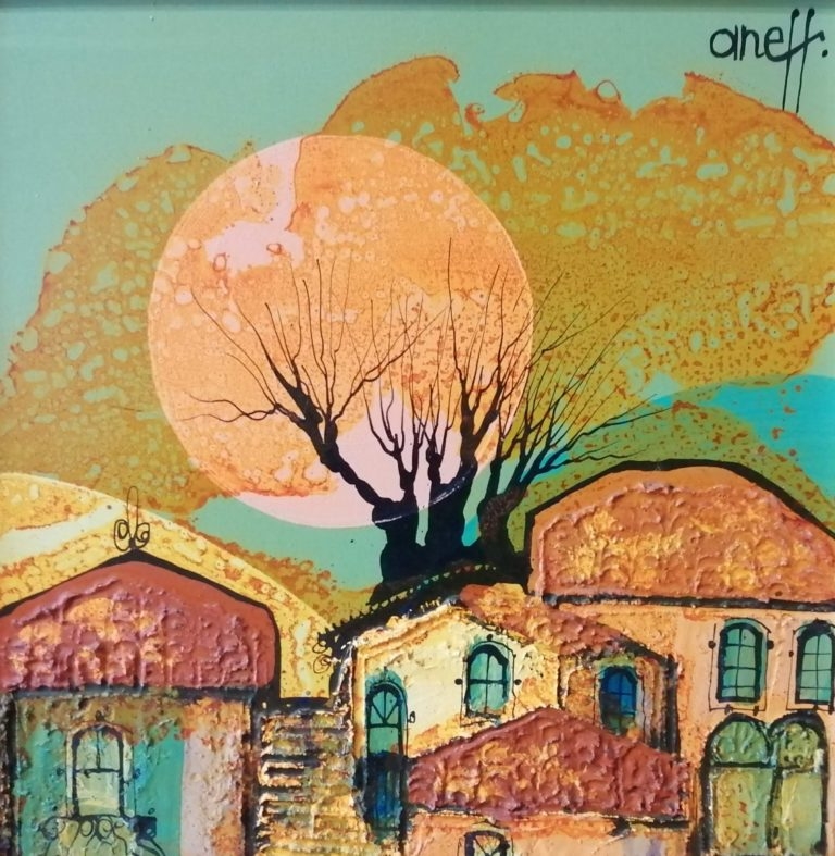 Artwork by Liny Aneff, Casitas, Made of Acrylic on canvas