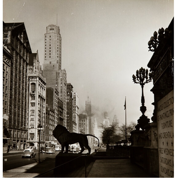 Rae Russel | Three Views of Michigan Boulevard, Chicago (1948) | MutualArt
