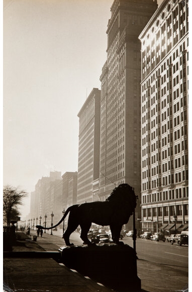 Rae Russel | Three Views of Michigan Boulevard, Chicago (1948) | MutualArt